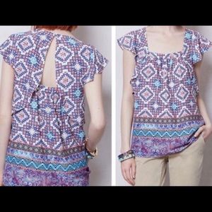 Super cute Anthropologie Geometric Top